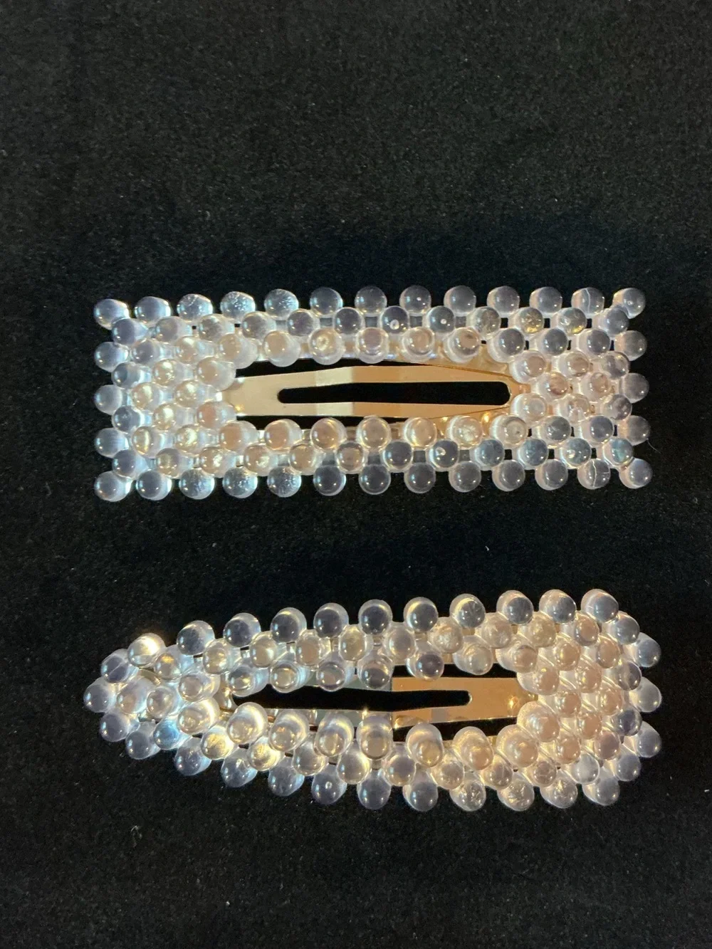 Clear Bubble Acrylic Snap Hair Clips add fun
